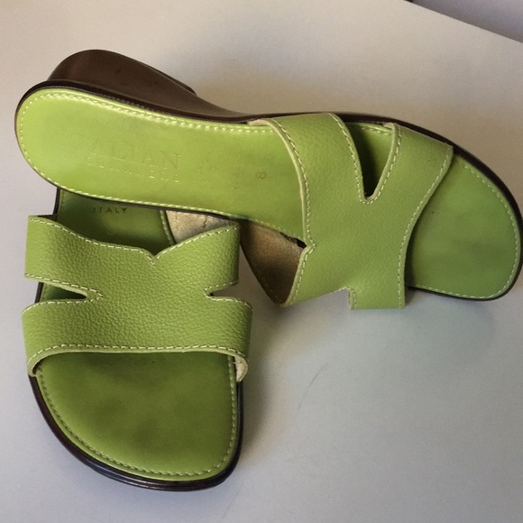Italian Shoemakers Shoes - ITALIAN LEATHER SANDALS  SZ 8-8.5
